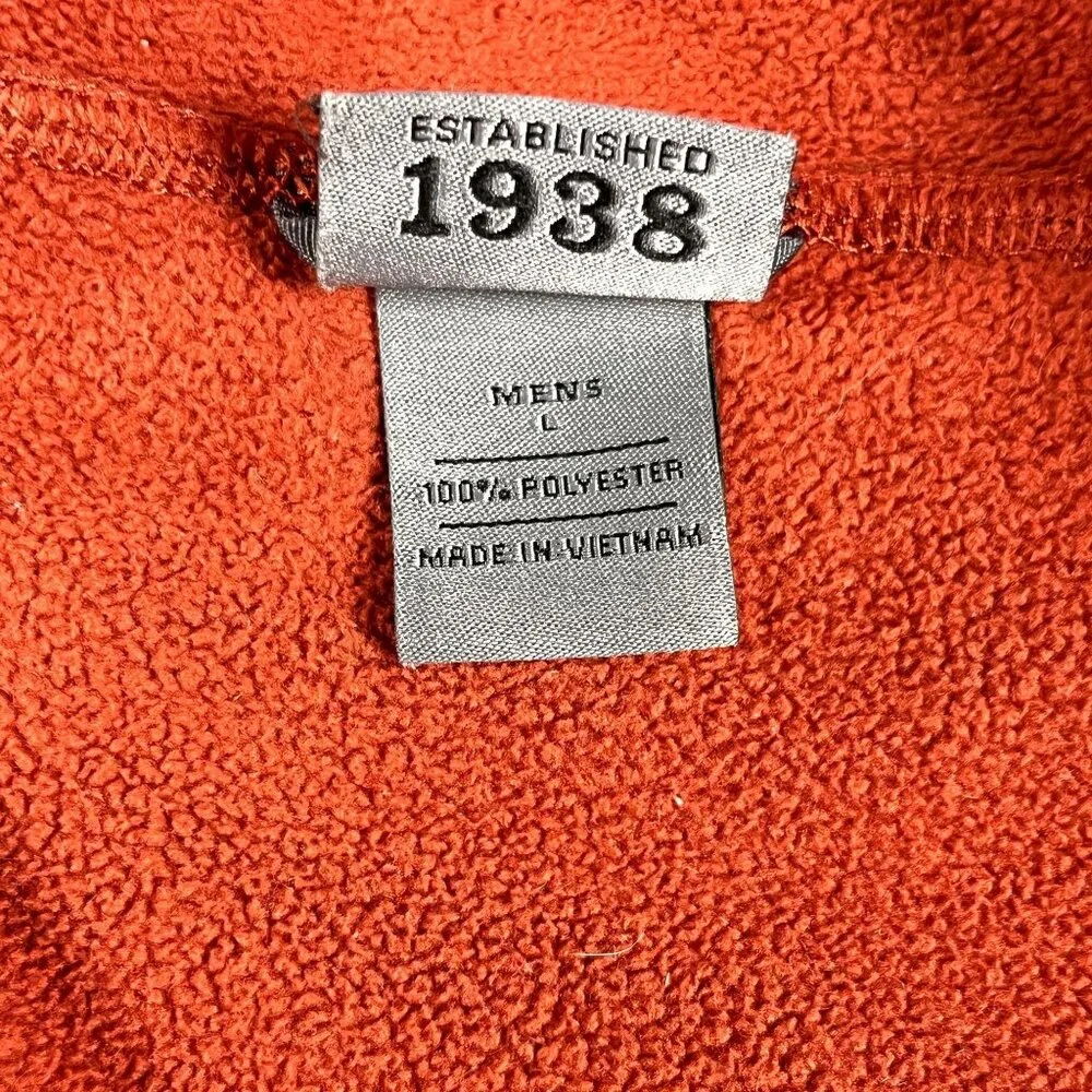 REI Full Zip Burnt Orange Fleece Size Large